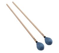 1 par de mazos marimba, mazos de percusión de hilo duro universal medio mazos de tambor con mango de arce para tocar la percusión (azul)