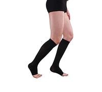 1 par de medias de compresión, hasta la rodilla, clase 1, punta abierta (3, beige)