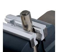 1 par de mordazas duras de tornillo de banco de acero CNC, mandíbula magnética tipo succión, kit de fresado de aleación de aluminio tipo V (4 pulgadas), para carpintería, joyería, fontanería