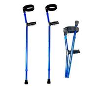 1 par de muletas de Aluminio, Bastones para Caminar, muletas para antebrazo, puños completos Ajustables, muletas de Brazo de Altura Ajustable