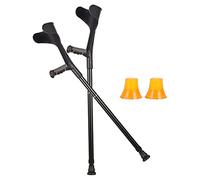 1 par de muletas plegables para caminar con brazo para lesiones o cirugías, altura ajustable, muleta médica de aluminio con mango ergonómico (soporta hasta 100 kg)