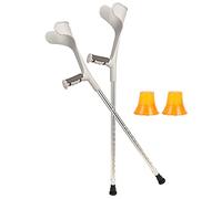 1 par de muletas plegables para caminar con brazo para lesiones o cirugías, altura ajustable, muleta médica de aluminio con mango ergonómico (soporta hasta 100 kg)