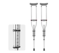 1 par de muletas universales para adultos y adolescentes, altura ajustable para 4'7" a 6'7", capacidad de 300 libras muletas ligeras de aluminio con almohadillas para axilas