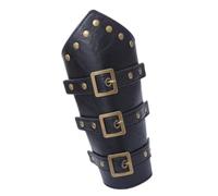 1 par de muñequeras medievales vintage, protectores de brazo para montar en estilo hiphop, accesorios de disfraz renacentista, accesorios para juegos de rol, protectores de brazo, Negro, Talla única