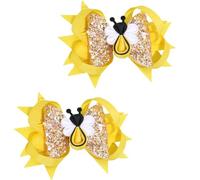 1 par de nudos decorativos de dibujos animados con forma de flor, accesorios de pelo cómodos y prácticos para cosplay para diferentes peinados