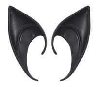 1 par de orejas de hada, punta puntiaguda, para cosplay, fiesta, disfraces, máscaras, vampiros elfos, hadas, elfos, cosplays, Negro a granel corto, Talla única