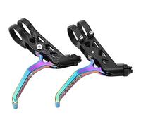1 par de palancas de freno de bicicleta, manija de freno de aleación de aluminio, diámetro de sujeción de 22,2mm/0,87 pulgadas para bicicletas de montaña y carretera Brompton3sixty (Multicolor)