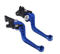 1 par de Palancas de Freno de Motocicleta, Freno y Palancas de Aleación de Aluminio, Manija Izquierda de 6,4 Pulgadas, Derecha de 7,2 Pulgadas para la Mayoría de las Motocicletas (Azul)