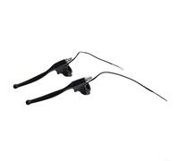 1 par de palancas de freno para bicicleta eléctrica y e-scooter con interrupción de corriente, función de apagado, bloqueo de estacionamiento, 17,5 cm de longitud, negro (negro)
