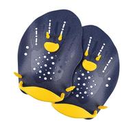 1 par de paletas de mano de silicona flexible para adultos, ajuste cómodo, para ejercicios acuáticos, aletas de natación