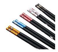 1 par de palillos chinos de moda, reutilizables, para comer, comer, para regalo, sushi, comida (A azul)