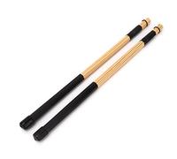 1 par de Palos de Cepillos de Tambor de Bambú, Baquetas de Bambú, Varillas de Palo de Tambor de Jazz, Accesorios para Instrumentos de PercusióN Accesorios de alto rendimiento