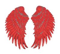 1 par de parches de lentejuelas grandes con alas cosidas en grandes parches para planchar para chaquetas, abrigos, tela, cosplay, parches bordados de lentejuelas