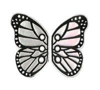 1 par de parches para planchar con alas de mariposa de dibujos animados, parches de reparación de ropa, bordados para decoración de bolsos, alas de mariposa, bordado para vestidos, jeans
