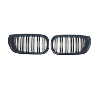 1 Par De Parrillas Delanteras De Doble Listón De Repuesto Compatible Con Serie 3 Para E46 4D 2002 2003 2004 2005 Rejilla riñón frontal
