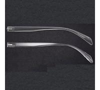 1 par de patas de gafas, patillas de repuesto, marco de metal, patas de repuesto, tornillos y destornillador, dientes convexos individuales (transparente)