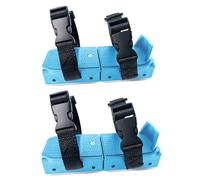 1 par de Patines de Hielo para niños pequeños, Patines de Hielo Ajustables para niños con Hebilla de cinturón Fuerte para Zapatos de Ayuda de Entrenamiento para Principiantes de Invierno, Azul