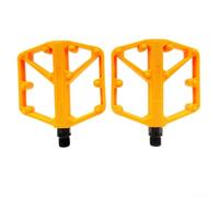 1 par de pedales de bicicleta de aleación de aluminio con rodamientos DU para bicicletas de montaña y carretera, rotación suave, diseño de pedal de rendimiento (naranja)