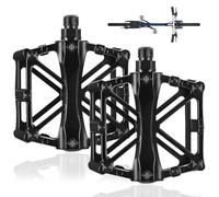 1 Par de Pedales de Bicicleta, Pedales Antideslizantes para MTB, Eje de 9/16 Pulgadas en Aluminio, Pedales para Bicicleta de Montaña, Carretera y Ciudad