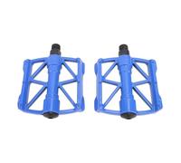 1 par de pedales de ciclismo de doble cara antideslizantes, aleación de aluminio, pedal hueco para montar en carretera de montaña (azul)