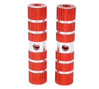 1 par de Pedales de Ciclo Peinas de Reposo del pie del Eje para Ciclismo Trasero sólido Reforzado l 10 cm (Rojo)