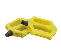 1 par de pedales de resina para niños de 9/16 pulgadas con reflectores, color amarillo