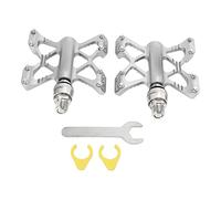 1 par de pedales LP K5 de liberación rápida, de aleación de aluminio, con rodamientos, para bicicletas de carretera, montaña y plegables. (Plata (en caja))