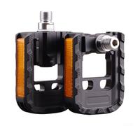 1 par de pedales plegables para bicicleta, pedales de bicicleta plegables de 9/16 pulgadas con reflectores, antideslizantes y antioxidantes para bicicleta eléctrica (negro)