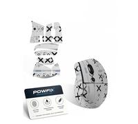 1 par de pegatinas antideslizantes antisudor para Logitech Lift Vertical Wireless Ratón, Powfix autoadhesivo, fácil colocación, protección cómoda, accesorio inalámbrico, diseño blanco impreso