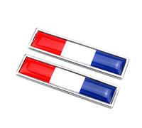 1 par de Pegatinas de Metal de la Bandera Nacional, calcomanías de Emblema de Coche de la Bandera de Francia, Accesorios de Parachoques cromados 3D para decoración de Coches
