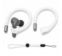 1 par de pendientes con protección antipérdida de silicona, paño de | Compatible con Samsung Galaxy Buds 3 Pro y Buds 3, ganchos ranurados para un agarre seguro en deportes y uso diario
