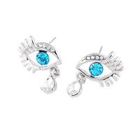 1 par de pendientes de ángel, lágrimas y diamantes, colgantes largos con gancho, accesorios para joyas, regalo de amor, azul, muy práctico y popular, práctico y profesional