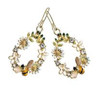 1 par de pendientes de caída de flores de dhinestone joyas exquisitas para fiestas banquetes y ropa diaria presente para novias hijas mamás y amigos diseño colgante