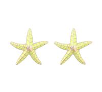 1 par de pendientes de estrella grande coloridos de verano, accesorios colgantes para mujer, estilo bohemio, aretes de metal para fiestas, regalos, Piedra