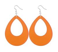 1 par de pendientes de neones para mujer, rojo, verde, colorido, vintage, ligero, joyería de moda para los años 80 y 70, gota de agua vintage, One Size, como se describe, como se describe