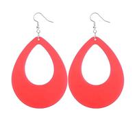 1 par de pendientes de neones para mujer, rojo, verde, colorido, vintage, ligero, joyería de moda para neones de los años 80 y 70, One Size, como se describe, como se describe