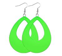 1 par de pendientes de neones para mujer, rojo, verde, colorido, vintage, ligero, joyería de moda para neones de los años 80 y 70, One Size, como se describe, como se describe