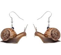 1 par de pendientes divertidos para mujer, diseño de caracoles acrílicos de colores, con diseño de caracoles de dibujos animados, anzuelo, para fiestas, accesorios de regalo, Silicona