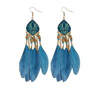 1 par de pendientes largos para mujer, con diseño de aleación, para uso diario, juego de perlas, talla única, Zinc, Sin piedra preciosa