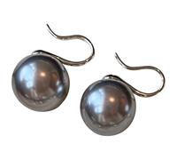 1 par de pendientes para mujer, diseño de perlas de tacón alto, plata de ley 925, perlas aurora austriacas, cómodos para orejas sensibles, varios tamaños incluidos