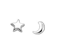 1 par de pendientes simples de moda, plata, luna, estrella, accesorios de joyería, regalo perfecto para mujeres, regalo duradero
