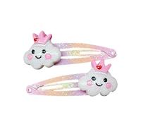 1 par de pinzas para el pelo con flores y frutas con purpurina para niñas, accesorios para el cabello para cumpleaños de niños, adornos para el pelo de niños