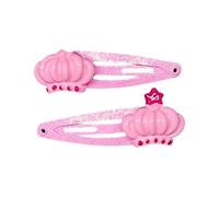 1 par de pinzas para el pelo con flores y frutas con purpurina para niñas, accesorios para el cabello para cumpleaños de niños, adornos para el pelo de niños