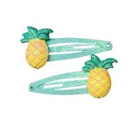 1 par de pinzas para el pelo con flores y frutas con purpurina para niñas, accesorios para el cabello para cumpleaños de niños, adornos para el pelo de niños