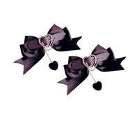 1 par de pinzas para el pelo con lazo en forma de corazón para fiesta de Halloween, para mujeres y niñas, para tomar fotos, coleta de caballo