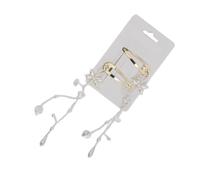 1 par de pinzas para el pelo con moño simple, pasador de metal con perlas, elegantes accesorios para el cabello para mujer