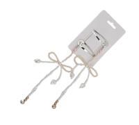 1 par de pinzas para el pelo con moño simple, pasador de metal con perlas, elegantes accesorios para el cabello para mujer