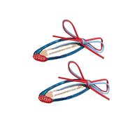 1 par de pinzas para el pelo transpirables con lazos de dos tonos y prácticas superficies de goteo de aceite, pasadores de moda