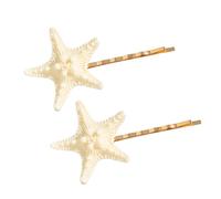 1 Par De Pinzas Para Estrella Mar Contemporáneas Prácticas Horquillas Resina Para Niñas Y Mujeres Clip Metal Antideslizante Decoración Del Cabello Conjunto Horquillas Del