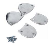 1 par de placas de talón de metal para zapatos de baile de aleación con agarre mejorado y sonido claro para artistas profesionales bailarines de reemplazo de placas de zapatos de tap